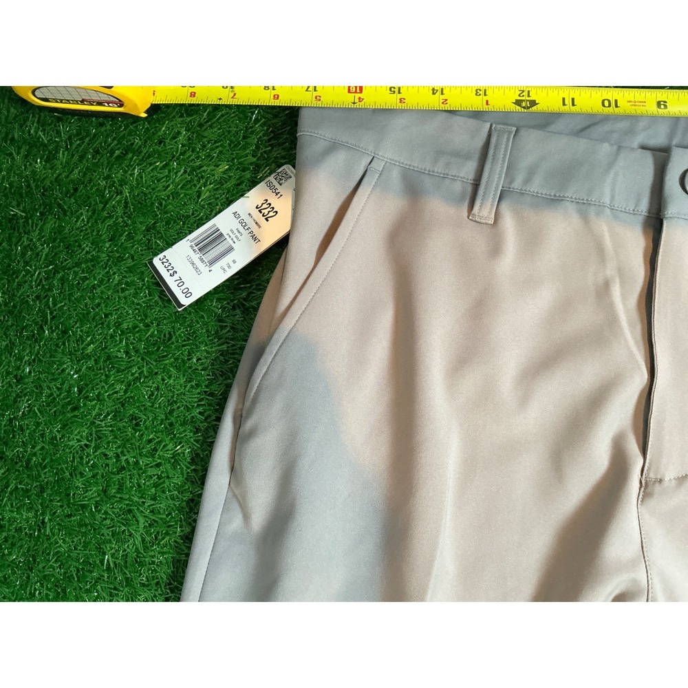 Adidas Adi Golf Pants Mens 32x32 Grey Five Flat Front Performance IS0541 NWT - Picture 2 of 5
